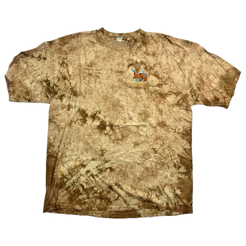 Cave Creek Arizona Tie-Dye T-Shirt Embroidered Bear Camping Vacation Top Mens XL